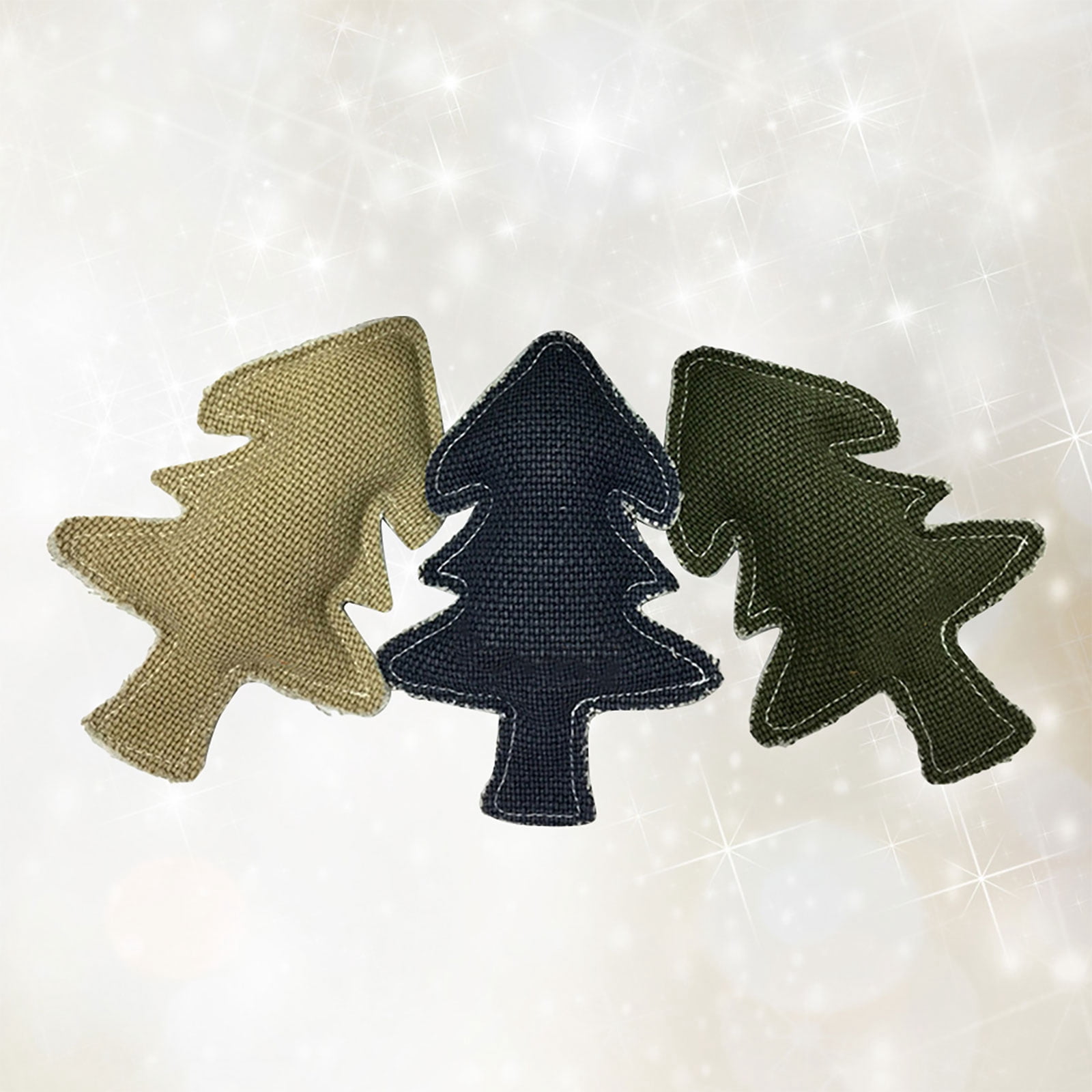 YUYUETIME 3pcs PET Squeaky Chew for Cats and Dogs, Linen Christmas Tree ...