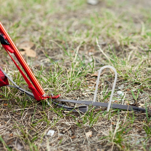 YUYUETIME 4Pcs Metal Ground Stakes for Securing Camping Tents and Trampolines