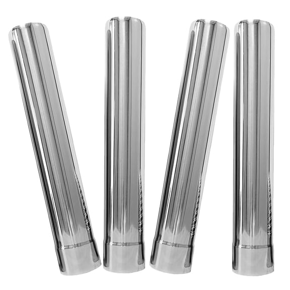 YUYUETIME Stainless Steel Tent Stove Chimney Pipe for Home Outdoor Use Plated Silver 4Pcs