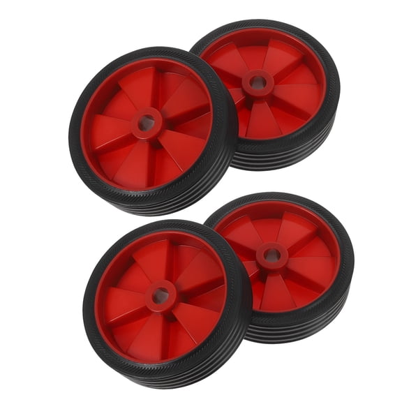 YUYUETIME 4pcs Air Compressor Wheel Replacement 5-inch Plastic Caster Wheels Red