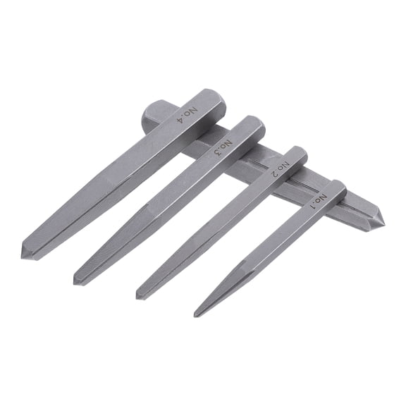 YUYUETIME Plated Silver Carbon Steel Bolt Extractor Set for Home Repair, Enhanced Grip, 5Pcs