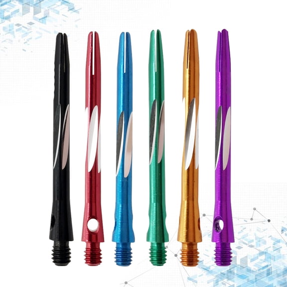 YUYUETIME 6Pcs Durable Aluminium Alloy Darts Shafts with Smooth Finish for Enhanced Flight Path Control
