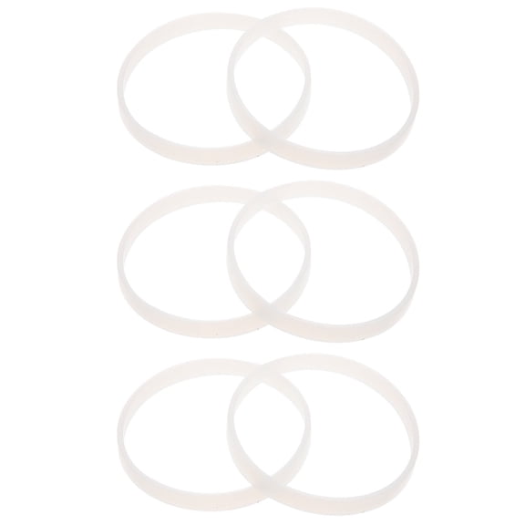 YUYUETIME 6Pcs White Silicone O-Ring for Juicer Replacement Practical Sealing Ring High Temperature Resistant