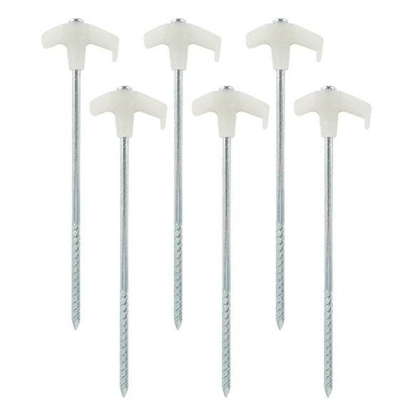 YUYUETIME 6Pcs Tent Ground Nails for Outdoor Camping with Fluorescent Effect 10*2*0.6in