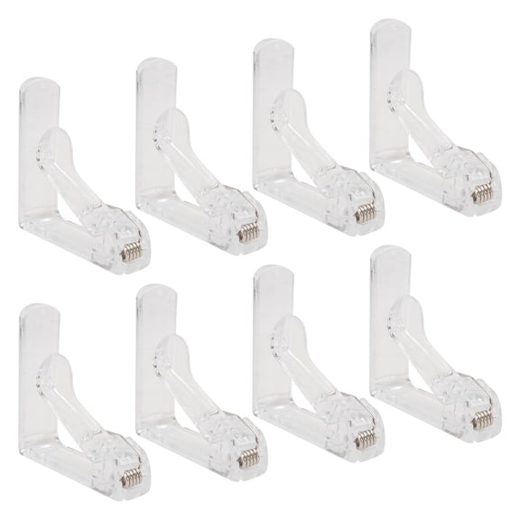 YUYUETIME 8Pcs Transparent Table Skirt Clips Premium Plastic Tablecloth Clamps for Indoor Use