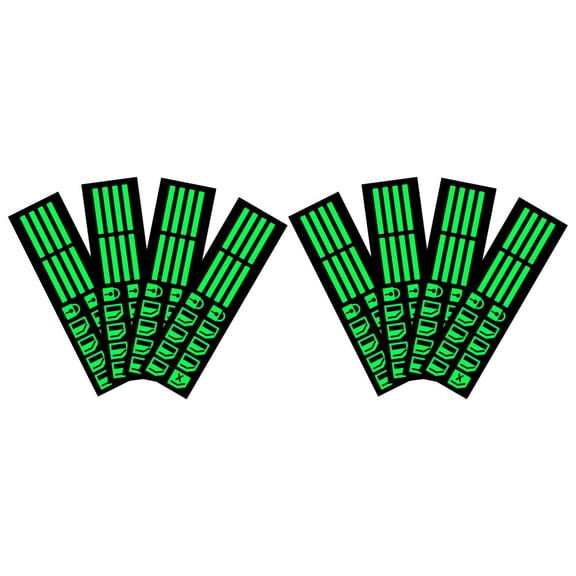 YUYUETIME 8Pcs Green Car Door Fluorescents Decal Set for Night Safety Reflective Luminous Stickers
