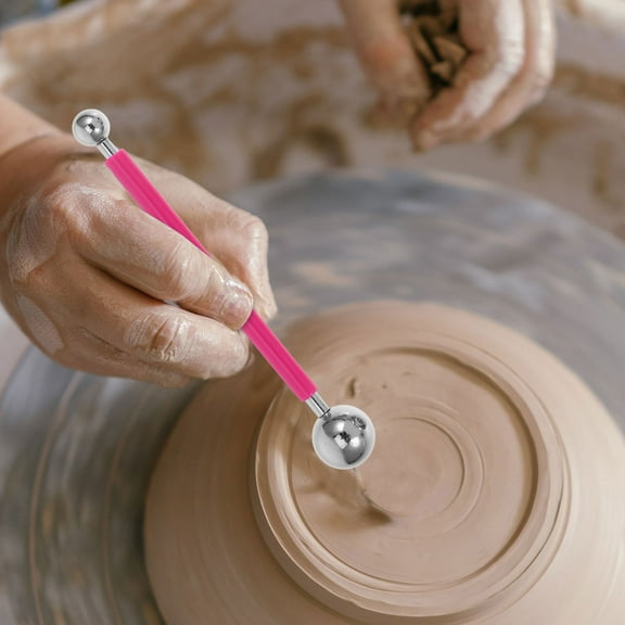 YUYUETIME 9Pcs Double-Ended Ball-Shaped and Needle-Shaped Clay Tools for Artisans Dotting and Tracing