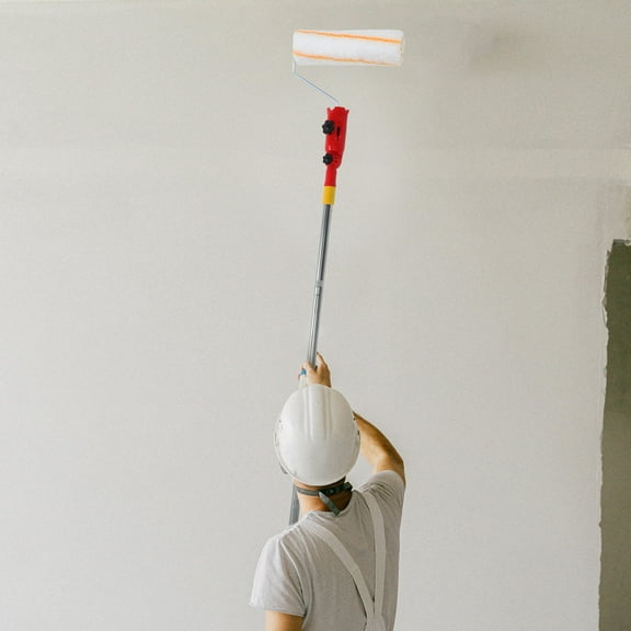 YUYUETIME Adjustable Length 1Pcs Paint Brush Roller Extender in Red Plastic for Outdoor Repair Work