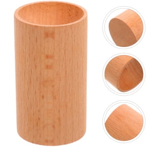 YUYUETIME Beech Wood Beige Cylindrical Car Aromatherapy Diffuser