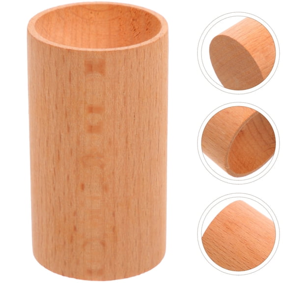 YUYUETIME Beech Wood Beige Cylindrical Car Aromatherapy Diffuser