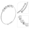 thumbnail image 1 of YUYUETIME Bridal Style Rhinestone Cuff Bracelet 1Set Comfortable Wear for Evening Events, 1 of 8