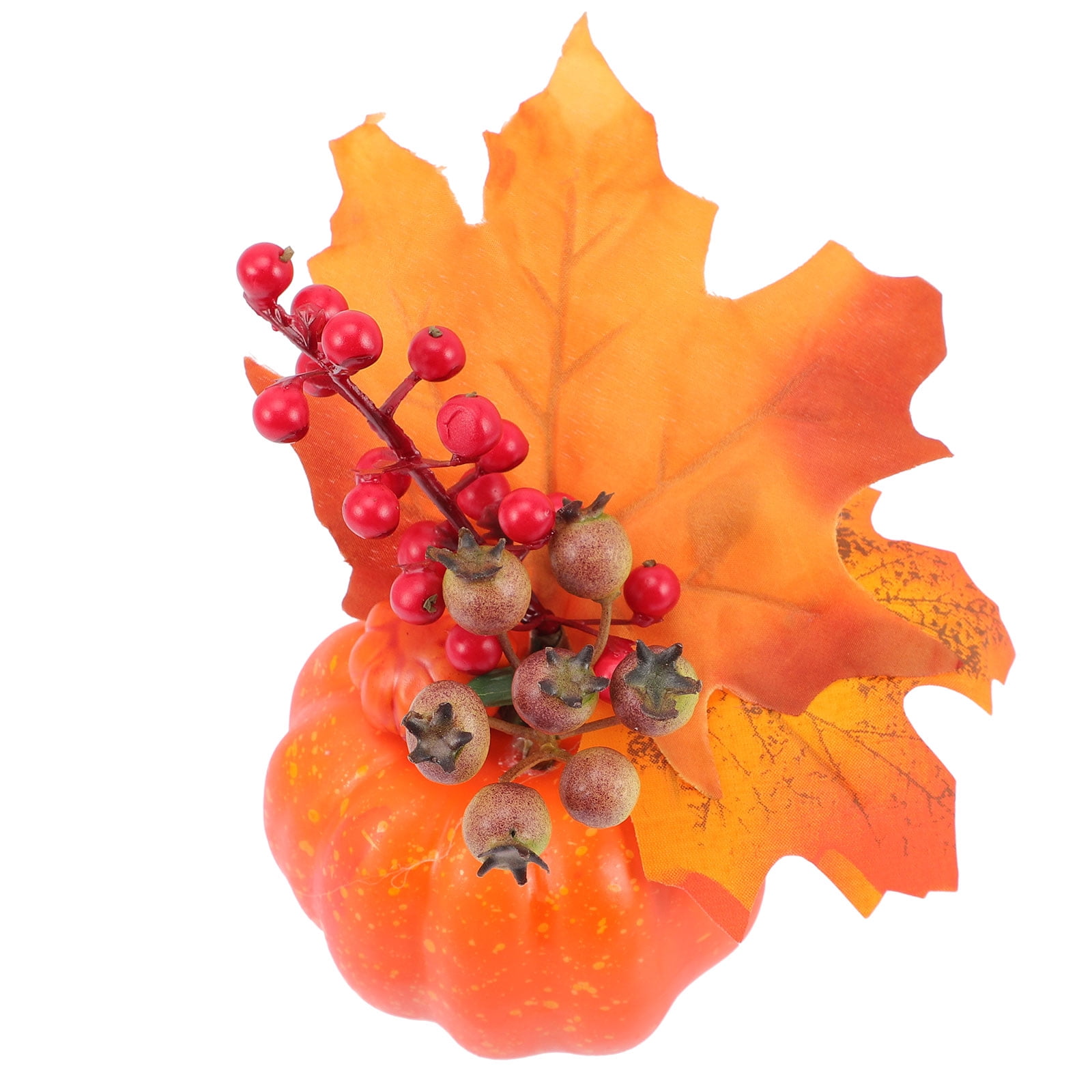 YUYUETIME Lifelike Fake Pumpkin Maple Leaf for Home Decoration, Orange ...
