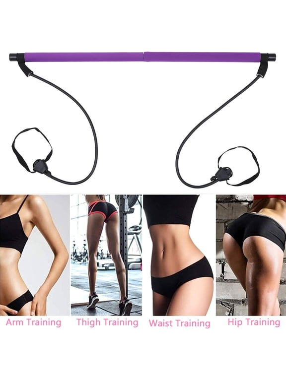 Premium Purple Pilates Bar with Stainless Steel and ABS for Home Workouts