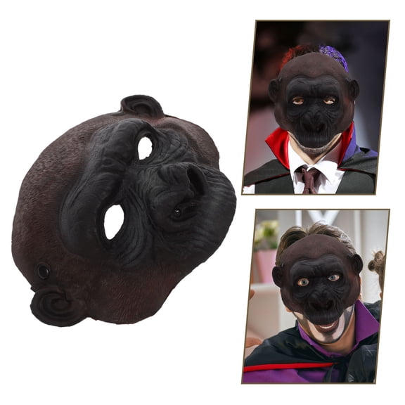 YUYUETIME Funny , Dark Brown Animal Costume Face Cover for Masquerade, , Cosplay Party, 1 Pack, Dress Up Prop