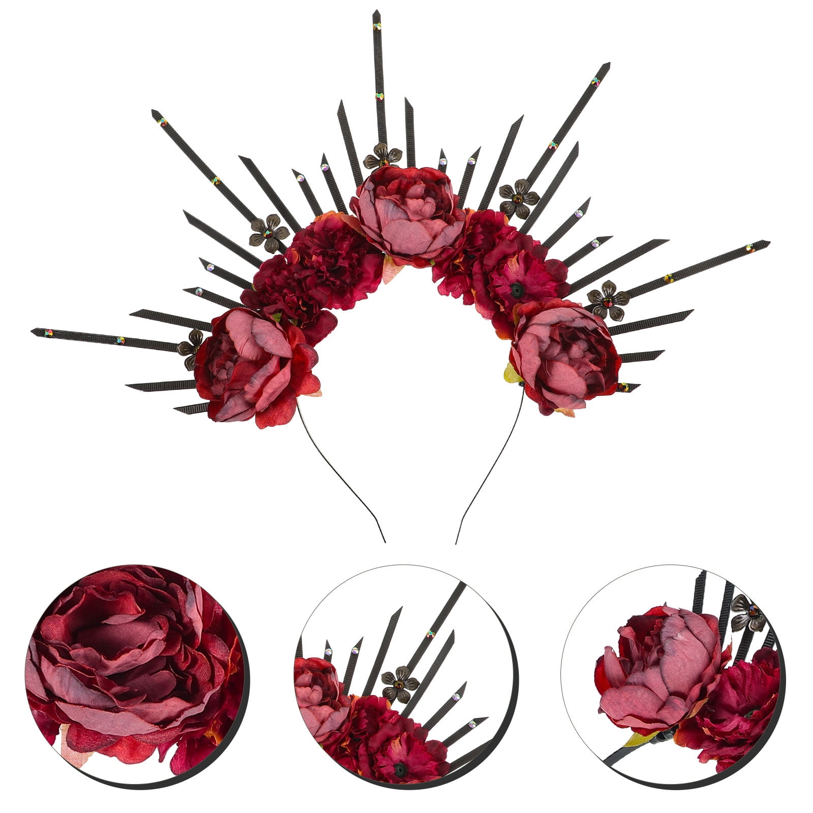 YUYUETIME Goddess Headpiece Assorted Color Cloth Metal Rhinestone for ...