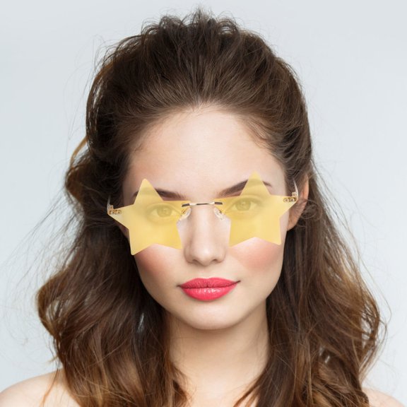 YUYUETIME Rimless Sunglasses, Frameless Party Eyewear, Fun Festival Rave Glasses, Costume Accessory for Women Men
