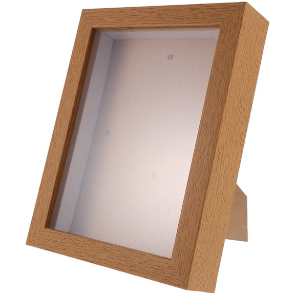 YUYUETIME Light Brown Floating Shadowbox Frame for Pressed Flower and Specimen DIY Use