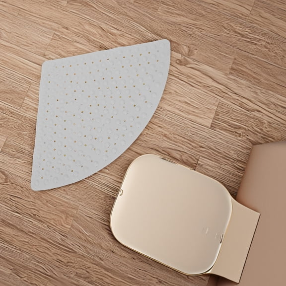 YUYUETIME Non Slip Bathtub Mat 1Pcs Triangle Shape Grey Silicone 70x70in For Bathrooms And Kitchens