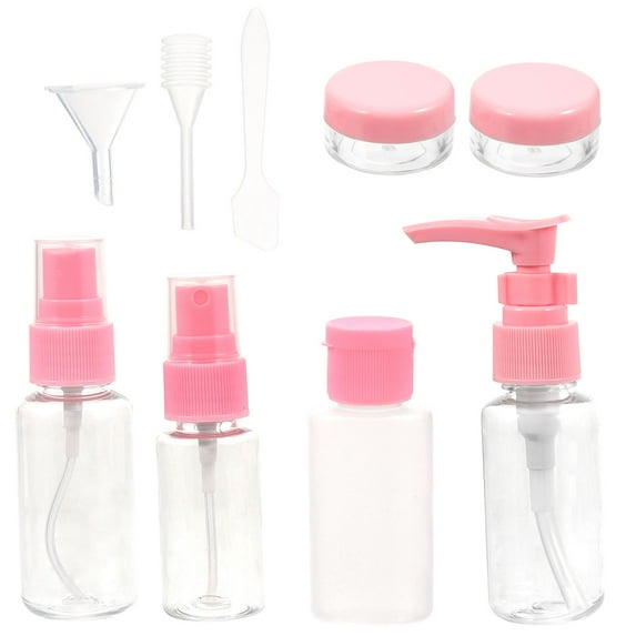 YUYUETIME Portable Cream Bottles 10 Pcs Travel Beauty Dispenser Leak Proof for Shampoo Lotion Nude Pink