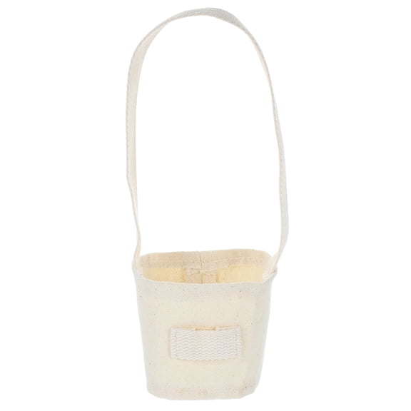 YUYUETIME Beige Canvas Reusable Coffee Cup Protector for Cold Beverages