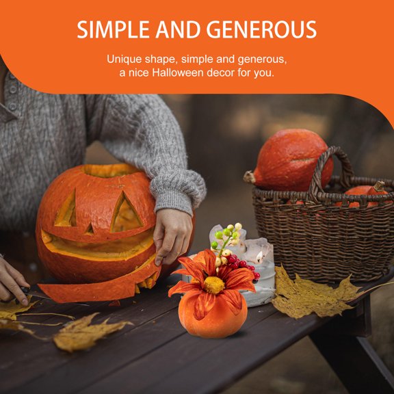 YUYUETIME  Table Pumpkin Centerpiece Plastic Pumpkin Ornament Store Display 1Pack