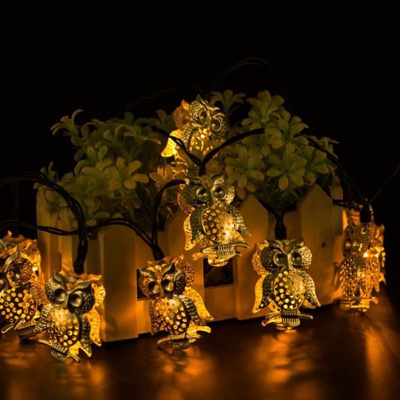 YUYUETIME Owl Design Battery Operated Lamp ng Transparent Decorative Fairy Lights for Home