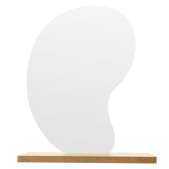 YUYUETIME Vanity Mirror Tabletop 1Pack Makeup Mirror High Definition Reflection Acrylic Wood for Countertop