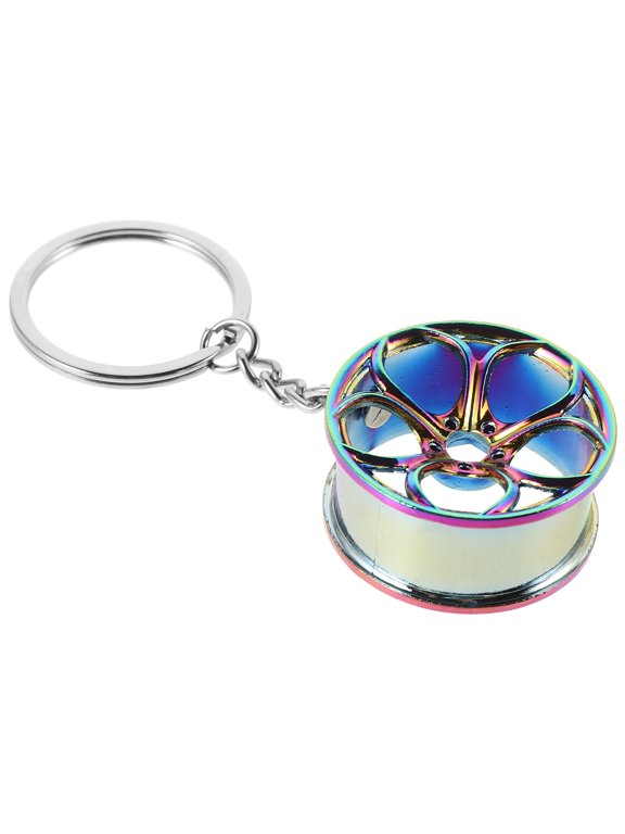 Wheel Hub Metal Keychain for Car Lovers, Backpack and Handbag