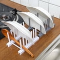 YUYUETIME White Plastic Dish Rack Kitchen Storage Organizer for Plates ...