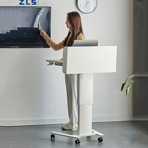 YUZES Mobile Laptop Lectern Podium Stand,Height Adjustable Podium ...