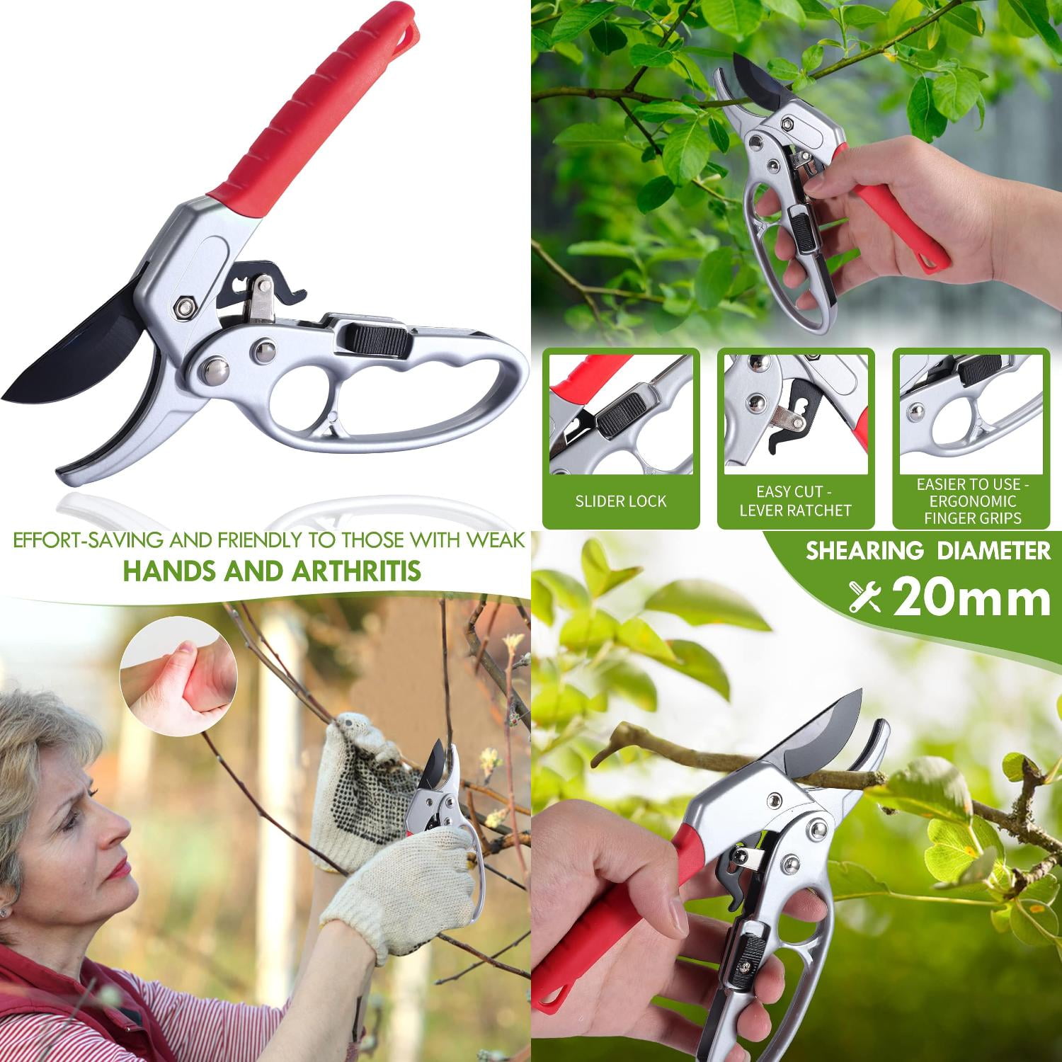 YUZEWANL Premium German garden clippers for effortless pruning of roses