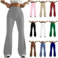 thumbnail image 1 of YVNAURA 2026 Flare Leggings for Women High Waisted Tummy Control Yoga Pants Non See Through 4 Way Stretch Bootcut Workout Pants, Grey,L, 1 of 5