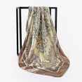 thumbnail image 1 of YVNAURA 90x90cm Point Printing Scarf for Women Retro Vintage Satin Square Shawl Wrap Lightweight Silky Soft Multipurpose Head Scarf Neck Scarf Hair Bandana Fashion Gift, Khaki,One Size, 1 of 2