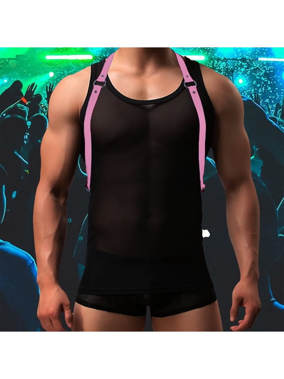 Adjustable Punk Body Harness Belt for Men and Women PU Leather Gothic Waist Belt with Buckled Straps Rock Alternative Clothing Accessory for Rave Halloween Cosplay Concert Gift, Pink,One Size