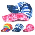 thumbnail image 1 of YVNAURA Adjustable Tie Dye Baseball Cap for Men Women UniBreathable Cotton Sun Hat UPF 50+ Curved Brim Hip Hop Dad Cap Outdoor Beach Golf Hiking Travel Gift, Red,One Size, 1 of 3