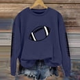 thumbnail image 1 of YVNAURA Cotton Oversized Winter Sweatshirt for Women Fleece Lined Crewneck Pullover Loose Fit Long Sleeve Drop Shoulder Y2K Trendy Casual Fall Streetwear Outfits Top, Navy,M, 1 of 4