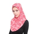 thumbnail image 1 of YVNAURA Full Neck Coverage Ninja Hijab Cap for Women Muslim Inner Underscarf Soft Stretchy Breathable Modal Full Cover Head Scarf Cap Bonnet One Size, Hot Pink,One Size, 1 of 3
