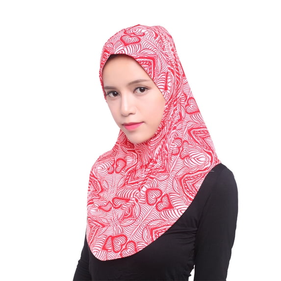 YVNAURA Full Neck Coverage Ninja Hijab Cap for Women Muslim Inner Underscarf Soft Stretchy Breathable Modal Full Cover Head Scarf Cap Bonnet One Size, Hot Pink,One Size
