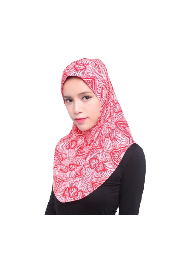 Full Neck Coverage Ninja Hijab Cap for Women Muslim Inner Underscarf Soft Stretchy Breathable Modal Full Cover Head Scarf Cap Bonnet One Size, Hot Pink,One Size