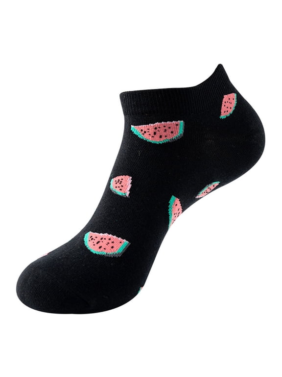 Funny 3D Print Ankle Socks for Women Cute Colorful Low Cut Cotton Liner Socks Novelty Pattern Design 2 Pairs Comfortable Breathable Daily Socks Gift, B,One Size