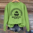 thumbnail image 1 of YVNAURA Halloween Graphic Letter Print Pullover Sweatshirt for Women Crewneck Long Sleeve Oversized Relaxed Fit Vintage Spooky Season Casual Fall Top 1 Pack, Green,XL, 1 of 4