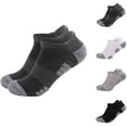 thumbnail image 1 of YVNAURA Men's Extra Large Anti Slip Cotton Crew Socks Thick Cushioned Basketball Sports Socks with Rubber Grip Pads Breathable Moisture Wicking All Season Big & Tall Athletic Socks, Black,L, 1 of 2