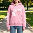 thumbnail image 1 of YVNAURA Plus Size Fleece Hooded Sweatshirt for Women Football Pullover with Pockets Oversized Fall 2026 Hoodie Cozy Game Day Top Casual Warm Sweater, Pink,XXXL, 1 of 9