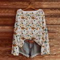 thumbnail image 1 of YVNAURA Plus Size Women’s Halloween Graphic Pullover Sweater Pumpkin Witch Print Knit Top Loose Crew Neck Long Sleeve Casual Fall Winter Spooky Season Shirt 1 Pack, White,XXXL, 1 of 4