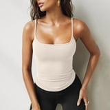 Cute Tank Sticker YVNAURA Slim Fit Spaghetti Strap Tank Top for Women Ribbed Sleeveless ...