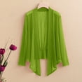 thumbnail image 1 of YVNAURA Stretchy Open Front Cardigan for Women with Pockets Lightweight Long Sleeve Draped Knit Sweater Soft Casual Layering Cardigan Spring Summer Fall, Mint Green,5XL, 1 of 5