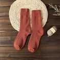 thumbnail image 1 of YVNAURA Thick Knitted Mid Calf Socks for Women 1 Pair Warm Thermal Crew Socks Soft Breathable Cotton Tube Socks Cozy Winter Boot Socks for Cold Weather, E,One Size, 1 of 3