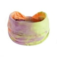 thumbnail image 1 of YVNAURA Tie Dye Yoga Headband for Women Wide Elastic Non Slip Sweat Wicking Headbands Rainbow Sports Hair Band Breathable Running Workout Gym Fitness Accessories One Size, Yellow,One Size, 1 of 3