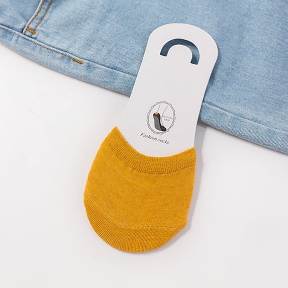 YVNAURA Toe Topper Socks for Women Half Liner Socks No Show forefoot Cushion Pads Non-Slip Invisible Open Toe Socks Breathable Cotton Half Socks for High Heels Flats Sandals, Yellow,One Size