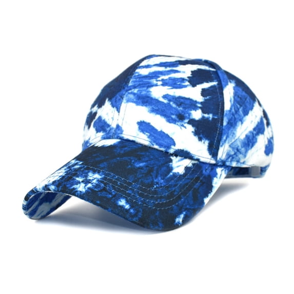 YVNAURA UniTie Dye Baseball Cap for Men Women Adjustable Breathable Cotton Sun Hat UPF 50+ Curved Brim Hip Hop Dad Hat Outdoor Beach Golf Hiking Travel Gift, Blue,One Size